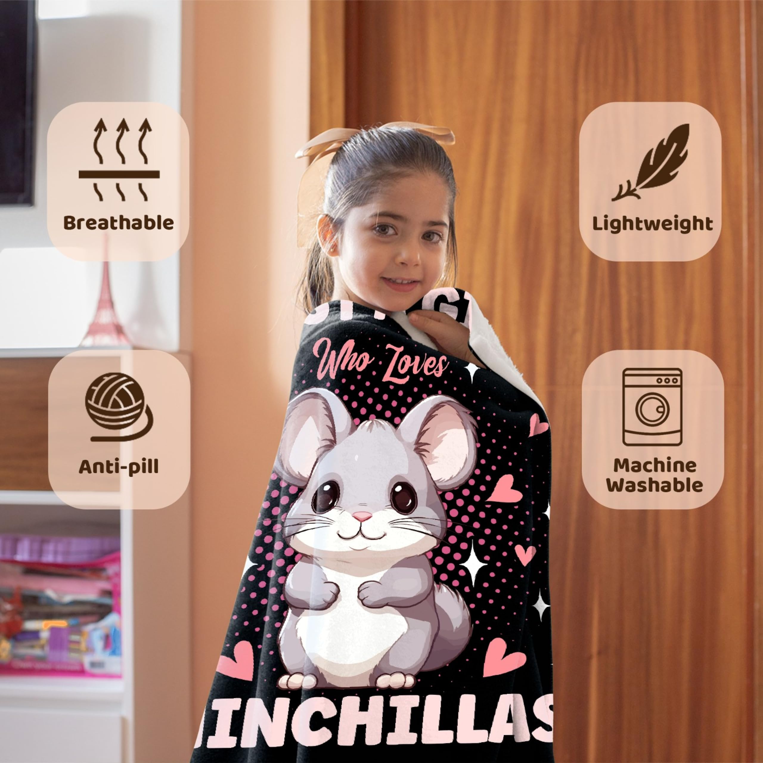 Amazon.co.jp: チンチラブランケット 女の子やチンチラ好きへのギフト